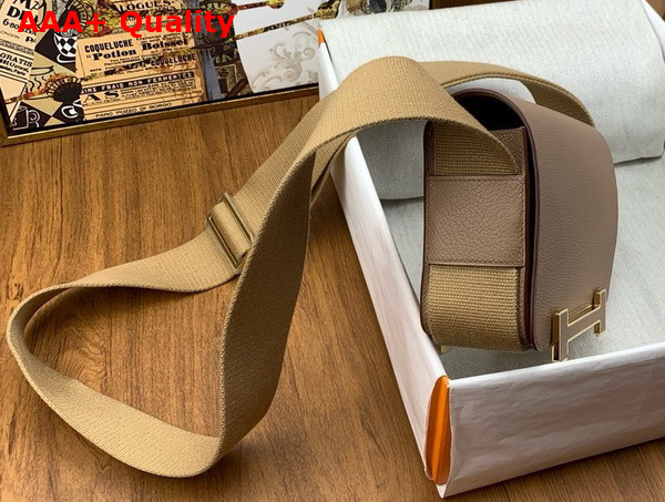 Hermes Geta Bag in Etoupe Goatskin Replica