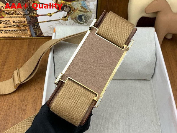 Hermes Geta Bag in Etoupe Goatskin Replica