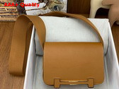 Hermes Geta Bag in Gold Brown Goatskin Replica