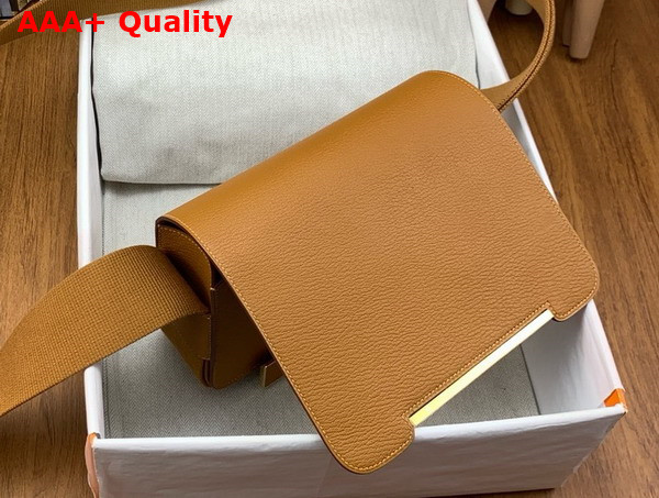 Hermes Geta Bag in Gold Brown Goatskin Replica