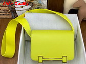 Hermes Geta Bag in Jaune Citron Goatskin Replica