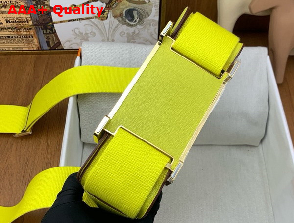 Hermes Geta Bag in Jaune Citron Goatskin Replica