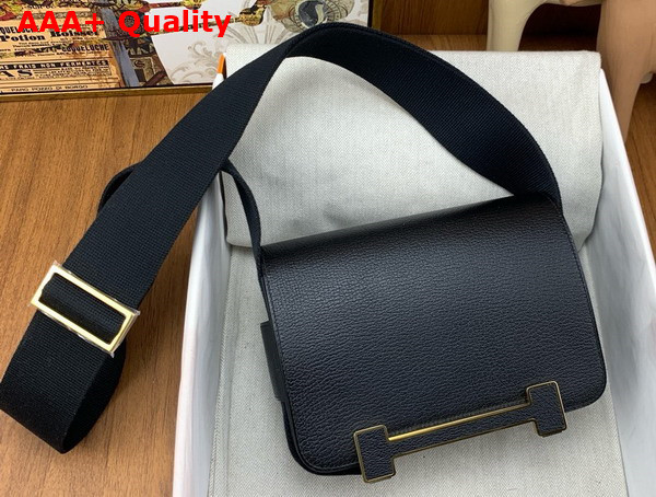 Hermes Geta Bag in Noir Goatskin Replica