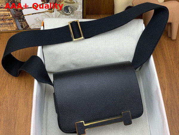 Hermes Geta Bag in Noir Goatskin Replica