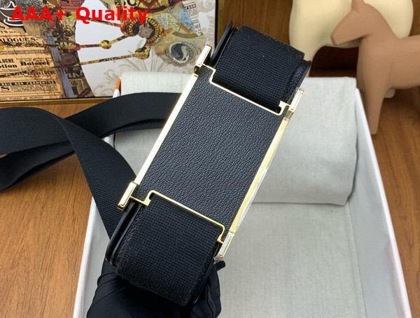 Hermes Geta Bag in Noir Goatskin Replica