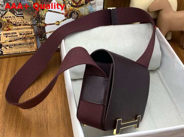 Hermes Geta Bag in Saddle Brown Goatskin Replica
