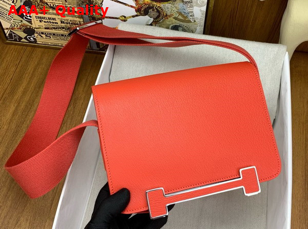 Hermes Geta Bag in Watermelon Goatskin Replica