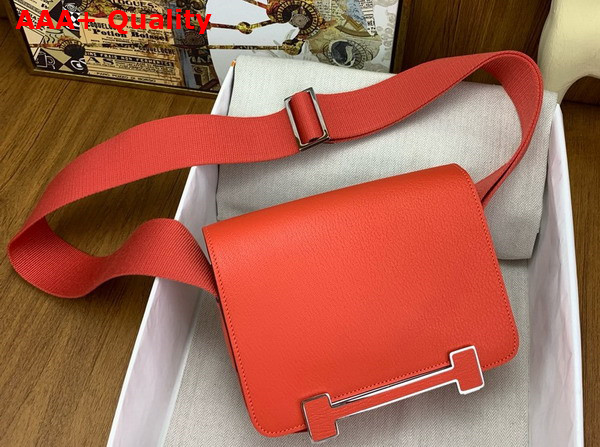 Hermes Geta Bag in Watermelon Goatskin Replica