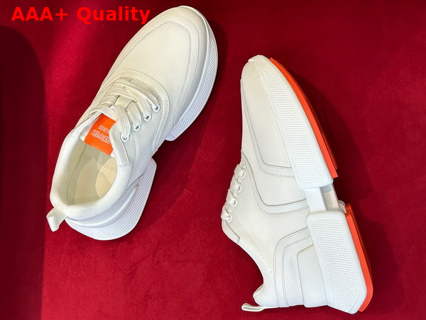 Hermes Giga Sneaker in Blanc Stitched Mesh and Calfskin Replica