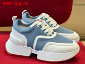Hermes Giga Sneaker in Light Blue Stitched Mesh and Calfskin Replica