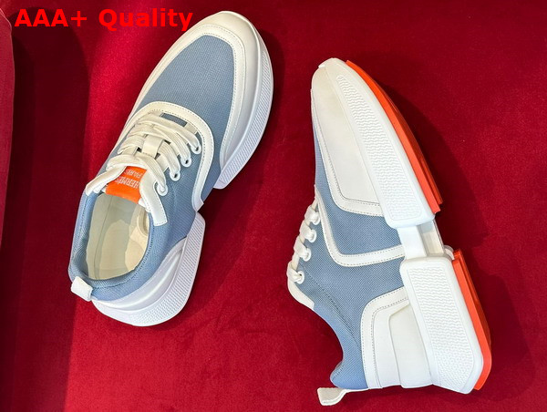 Hermes Giga Sneaker in Light Blue Stitched Mesh and Calfskin Replica