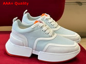 Hermes Giga Sneaker in Pale Blue Stitched Mesh and Calfskin Replica