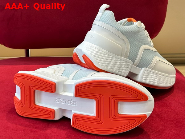 Hermes Giga Sneaker in Pale Blue Stitched Mesh and Calfskin Replica