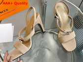Hermes Glamour 75 Sandal in Beige Suede Goatskin Replica