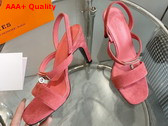 Hermes Glamour 75 Sandal in Pink Suede Goatskin Replica