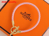 Hermes Glenan Bracelet in Rose Sakura Swift Calfskin Replica