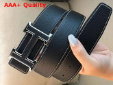 Hermes H Belt Buckle Reversible Leather Strap 38mm Black Togo Calfskin Replica