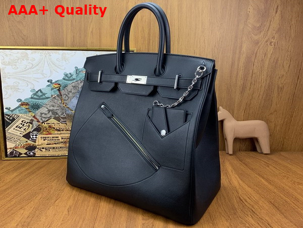 Hermes Hac Birkin 40 Handbag in Black Swift Calfskin Replica