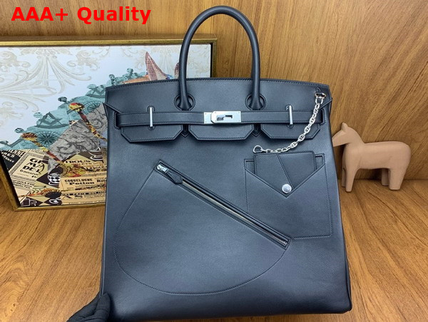 Hermes Hac Birkin 40 Handbag in Black Swift Calfskin Replica