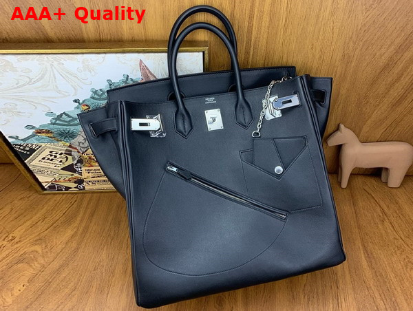 Hermes Hac Birkin 40 Handbag in Black Swift Calfskin Replica