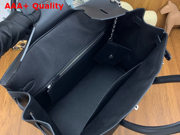 Hermes Hac Birkin 40 Handbag in Black Swift Calfskin Replica