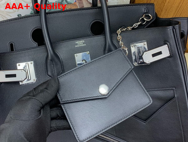 Hermes Hac Birkin 40 Handbag in Black Swift Calfskin Replica
