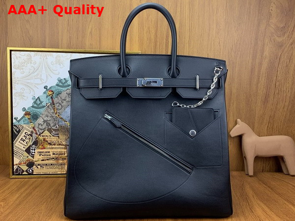Hermes Hac Birkin 40 Handbag in Black Swift Calfskin Replica