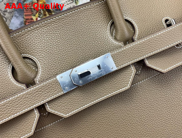 Hermes Hac Birkin 40 Bag in Elephant Grey Togo Leather Replica