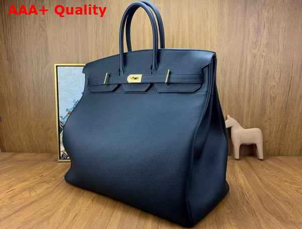 Hermes Hac Birkin 50 Bag in Black Togo Leather Replica