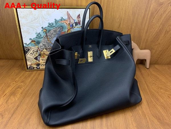 Hermes Hac Birkin 50 Bag in Black Togo Leather Replica