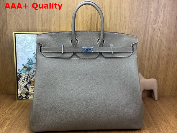 Hermes Hac Birkin 50 Bag in Elephant Grey Togo Leather Replica