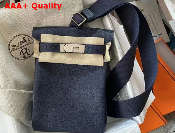 Hermes Hac Dos PM Backpack in Black Taurillon Clemence Leather Replica