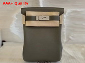 Hermes Hac Dos PM Backpack in Dark Green Taurillon Clemence Leather Replica
