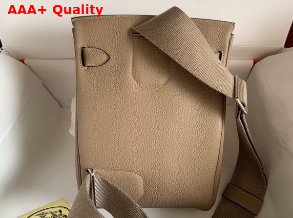Hermes Hac a Dos PM Backpack in Light Gray Togo Leather Replica