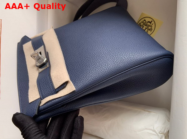 Hermes Hac a Dos PM Backpack in Navy Blue Togo Leather Replica
