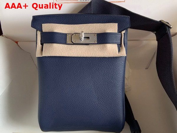 Hermes Hac a Dos PM Backpack in Navy Blue Togo Leather Replica
