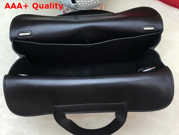 Hermes Halzan 31 Bag in Black Taurillon Clemence Leather Replica