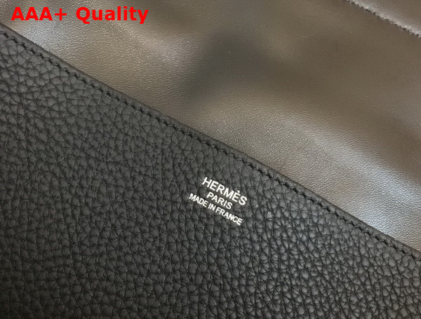 Hermes Halzan 31 Bag in Black Taurillon Clemence Leather Replica