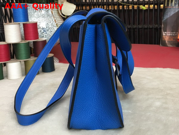 Hermes Halzan 31 Bag in Bright Blue Taurillon Clemence Leather Replica