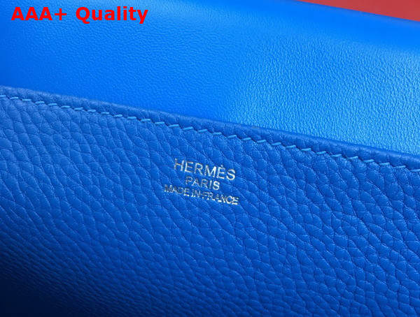 Hermes Halzan 31 Bag in Bright Blue Taurillon Clemence Leather Replica