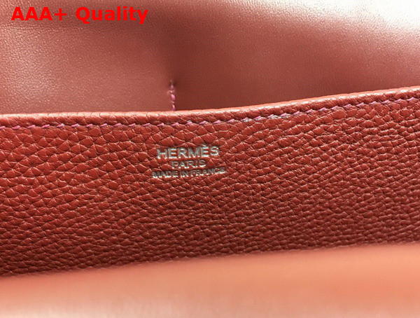 Hermes Halzan 31 Bag in Burgundy Taurillon Clemence Leather Replica