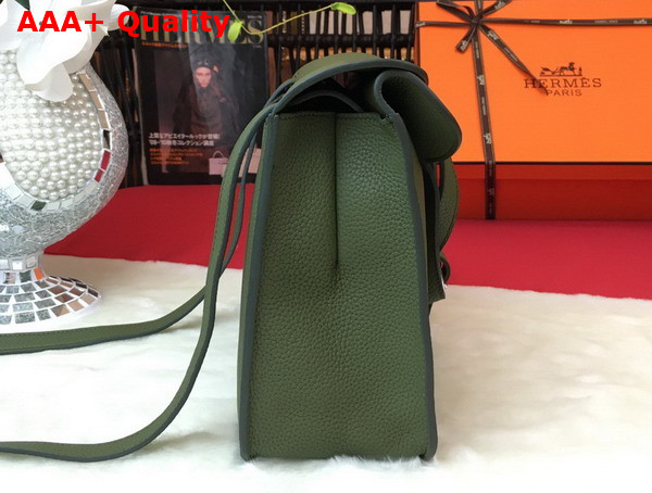 Hermes Halzan 31 Bag in Grass Taurillon Clemence Leather Replica