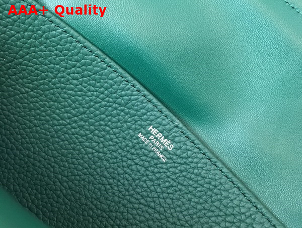 Hermes Halzan 31 Bag in Green Taurillon Clemence Leather Replica