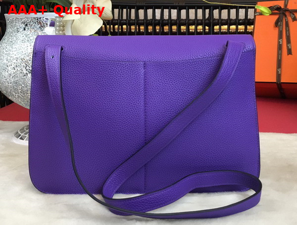 Hermes Halzan 31 Bag in Light Purple Taurillon Clemence Leather Replica