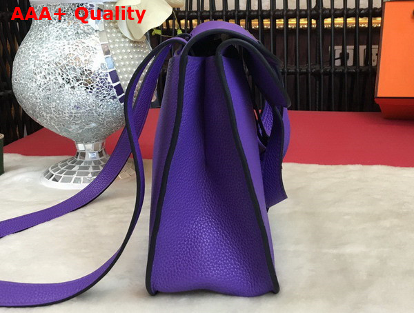 Hermes Halzan 31 Bag in Light Purple Taurillon Clemence Leather Replica