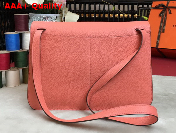 Hermes Halzan 31 Bag in Pink Taurillon Clemence Leather Replica