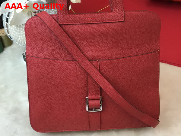 Hermes Halzan 31 Bag in Red Taurillon Clemence Leather Replica