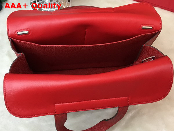 Hermes Halzan 31 Bag in Red Taurillon Clemence Leather Replica