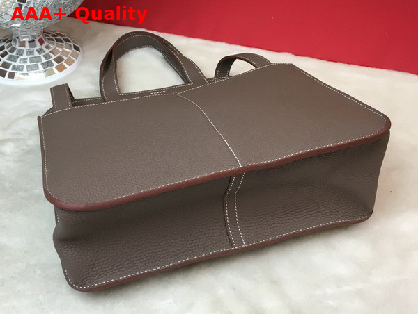 Hermes Halzan 31 Bag in Taupe Taurillon Clemence Leather Replica
