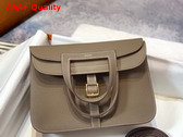 Hermes Halzan Mini Bag in Elephant Grey Taurillon Clemence Leather Replica
